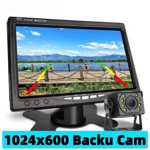 차량용 LED 후방 카메라 4핀 7인치 LCD  모니터 버스  트럭  RV  트레일러  화물차  밴용