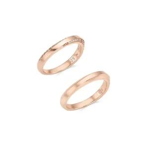 메온셀 OST [SET] 베이직 심플 밴드 로즈골드 커플링 세트