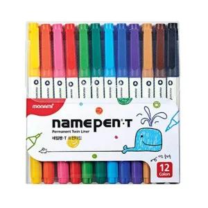 네임펜 T 12색 트윈타입 유성매직