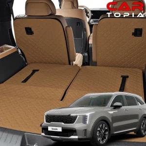 쏘렌토 MQ4 페이스리프트 스퀘어 가죽 트렁크매트 하이브리드 가솔린 5인승 6인승 7인승 차박 용품