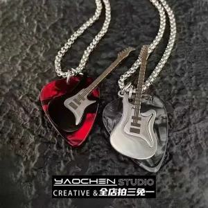 밴드 락카페 일렉 기타피크 뮤지션 목걸이