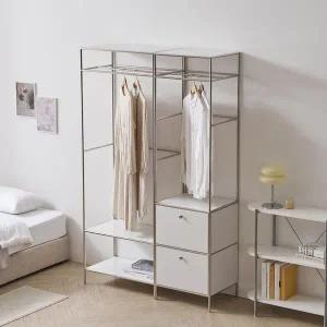 N1670 모듈 투서랍 2단 선반 행거 옷장 세트