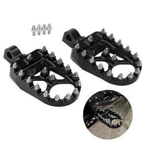 할리 다이나 스트리트 밥 스포츠스터 883 투어링 글라이드 소프트테일 팻보이 초퍼 밥버(실버 블랙)를 위한 MX 오프로드 와이드 풋 페그 풋레스트 페달