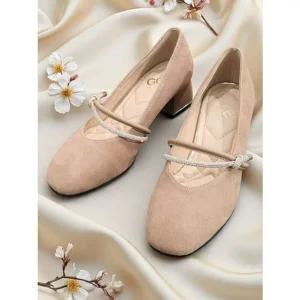 [갤러리아] [센터시티] 고세 메리제인 정장 라운드 세무 통굽 펌프스 GDP5F031 베이지