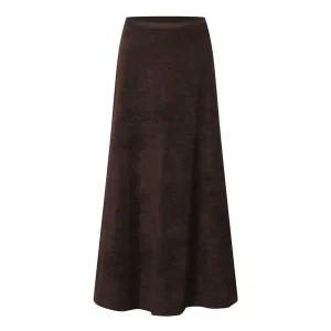 [GGPX]심플 A라인 벨벳 롱 스커트 (GPCWH023D)
