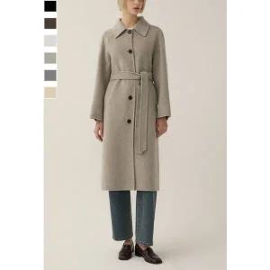 [리스트](광주신세계) 울 백 플랩 핸드메이드 롱 맥 코트