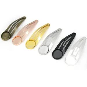 부속품i  구리 금속 머리핀 액세서리 빈 헤어 클립 카보숑 설정 베이스 DIY 쥬얼리 만들기 10 개 12mm 16mm