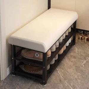 현관 신발장 벤치 수납 의자 슈벤치 철제 신발 정리대 입구용