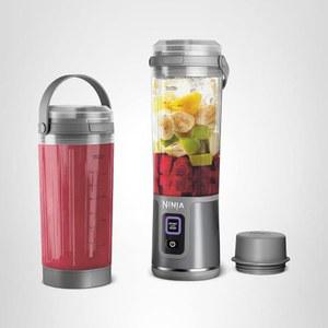 닌자 블라스트 휴대용 블렌더 액세서리 무선 18온스 용기 쉐이크 스무디용 개인 블렌더 누수 방지 뚜껑 시프 스파우트 USB 코드 식기세척기 안전 부품 BPA 프리 그레이 CL155AGY