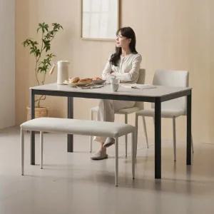 한샘몰pick 보니애 나폴리 포세린 세라믹 식탁세트 4인용 1400 (벤치형/체어형 선택)