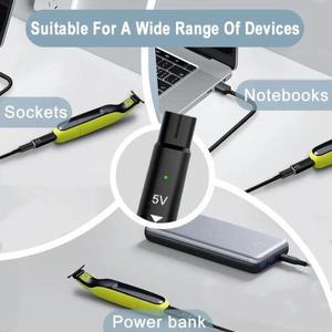 필립스호환 원 블레이드 QP2520 전기 수염 트리머용 5V Type-C 면도기 어댑터 충전 변환기