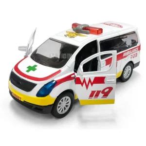 유아 불빛 사운드 달리는 소형 메탈 구급차 장난감 남자아이 완구 아동 어린이