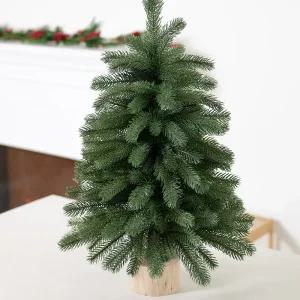 크리스마스 미니트리 나무 무장식 고급 올PE 더블 그린 60cm 소형 테이블 탁상용 전나무 데코 소품