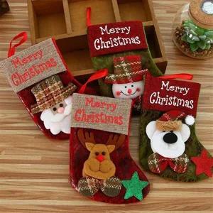 크리스마스 소품 성탄절 양말 트리 크리스마스 장식 데코 주머니 산타 어린이집 인테리어 가랜드 패브릭