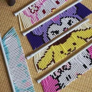 비즈발구슬 도안 구슬발 만들기세트 키트 DIY 문발 10타입 커튼 재료 부자재 네잎 거북이rst993