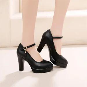 하이힐 특대 워킹쇼 모델 블랙 신발 킬힐 구두 발편한