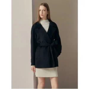 [JJ지고트](마산점)울 캐시미어 빅 칼라 핸드 메이드 하프 코트 GRAM0CT911