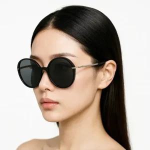 막스마라 선글라스 MM0111K 01A 명품 아시안핏 동그란 블랙 뿔테 오버핏 한효주 착용