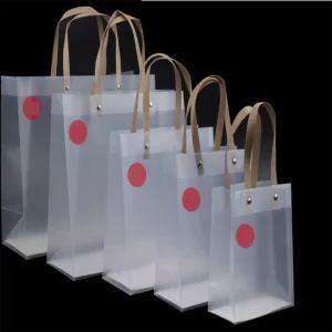 제트핑크 손잡이 PP 쇼핑백 반투명비닐쇼핑백소형