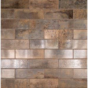 MSI 마르자 러스트 4인치 x 12인치 광택 세라믹 타일, 욕실용 갈색 서브웨이 타일, 주방 백스플래시, 액센트 월, 샤워기