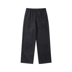 [커스텀멜로우](강남점) 블랙 폴리 스웨이드 트랙 팬츠 CWPAW24881BKX