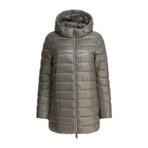 울트라라이트 나일론 리조트 퀼티드 롱 다운 재킷 PI00133DR 12017Z9406