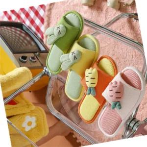 돼지네만물상 토끼 당근 포인트 거실슬리퍼 4color 래빗 캐럿 슬리퍼 (옐로우 40-41)