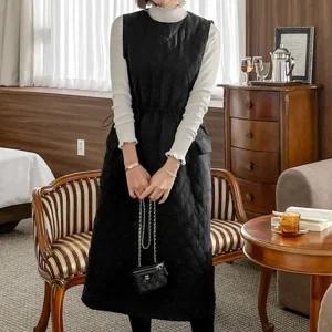 (예쎄) 허리스트링  포켓 퀄팅 원피스(S5WOP004A)