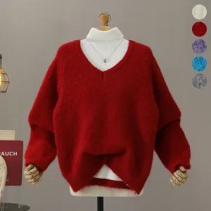 [모노시크] 아데스 V넥 포그니 보카시 니트_MNKT250