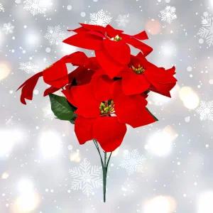 포인세티아 조화 대형 크리스마스 트리 테이블 겨울 장식 가짜 꽃 소품 인테리어 식물 리스