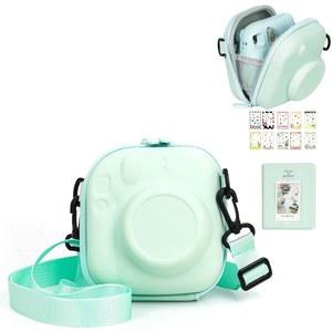 후지필름 인스탁스 미니 12/11/99/7+ EVO 인스턴트 카메라용 WOGOZAN 액세서리 키트 - 범용 카메라 가방, 3인치 필름 사진 앨범, 테두리 스티커 녹색