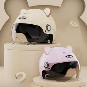 오토바이 헬멧 사계절용 반모 전기자전거 하프페이스 스쿠터 여름 빈티지 전동킥보드 경량