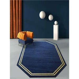 모던 육각 블루 유럽식 북유럽 카페트 R042 가벼운