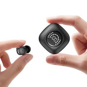 DAGKHE 수면 헤드폰, 사이드 슬 용 보이지 않는 이어버드, 미니 노이즈 차단 이어폰, 업무용 블루투스 5.3 작은 숨겨진 수면용, 블랙