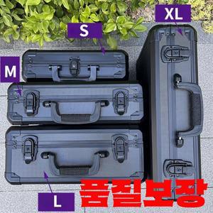 충격 방지 스폰지 케이스 보관 상자가있는 대형 알루미늄 합금 휴대용 도구 검정색 악기 장비 샘플 디스플