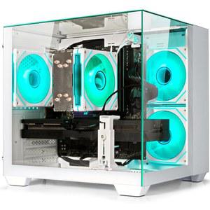 WIWB 게이밍 PC 데스크탑, AMD 라이젠 7 8700F 4.1GHz 5.0GHz 터보 , 지포스 RTX 5060(8G) GDDR7, 32GB DDR5 RAM, 1TB NVMe SSD, 지원, 650W PSU, RGB 팬, 시뷰 스타일 케이스(화이트)