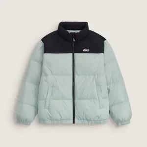 [반스](광주신세계)VANS 반스 다운 숏 블로킹 푸퍼 자켓 AQUA GRAY / VN000P30ZRT