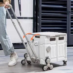 8륜 접이식 카트 계단용 폴딩 대용량 쇼핑손수레 캠핑 캐리어 시장 여행용