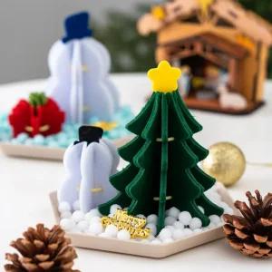 [오피스스쿨] 민화 KC인증 크리스마스 펠트 가습기 만들기 (2종택1) DIY키트 천연가습기 자연기화식 펠트공예 겨울만들기수업 실용적인선물