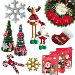 크리스마스 모음전 매직트리 빅스타전구 종이가방 모루장식 리스 인형 소형 소품 장식 크리스마스 휴일 데