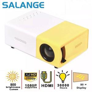 빔프로젝터 Salange 미니 프로젝터 YG300 Pro LED 지원 1080P HD 휴대용 비머 오디오 HDMI USB 비디오