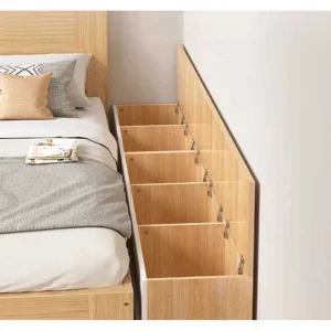 낮은옷장 이불장 침대 밑 우드 플립커버 수납장 원룸