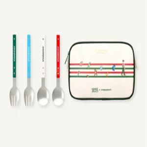 스타벅스 조이풀 월리 커트러리 세트 포크 수저