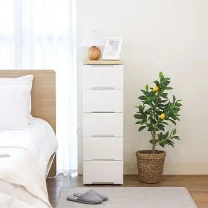 [아이리스] 밀리 우드상판 슬림 5단 서랍장