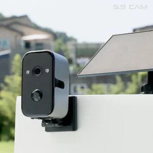 S.S CAM CCTV + 태양열충전기 세트구성 무선 지능형 좌우회전 시시티비 감시카메라