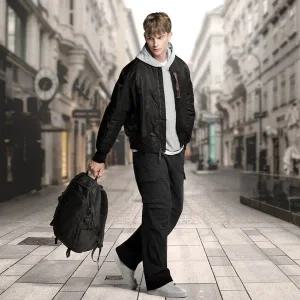 [테슬라][한정특가] 남성 겨울 기모 코튼 플리스 와이드팬츠 긴바지