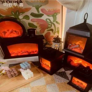 21세기트랜드 감성 불멍 모닥불 벽난로 무드등, D타입, 603 x 110 x 368 mm