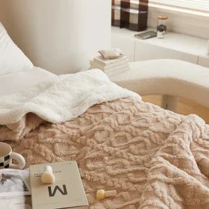 겨울 무릎 담요 숄 대형 블랭킷 부드러운 극세사 트위스트 양털 이불 2가지 사이즈