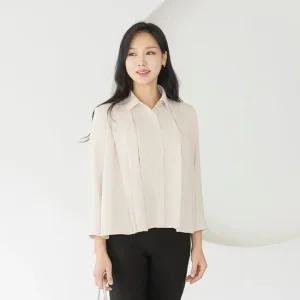 엄마옷 마담4060 클래씨마담 타이플리츠카라블라우스 여성 데일리 -ZBL2511001-