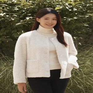 [피에이티/ PAT] 25 F/W 신상 여성 인조무스탕 라운드자켓 ML-81203